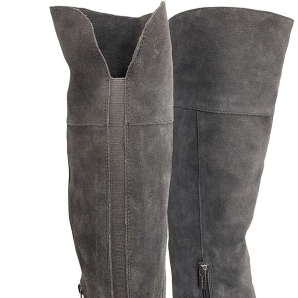 Vince Camuto Kochelda Over the Knee Boots Gray Suede Tall 37 6.5 - Picture 4 of 8